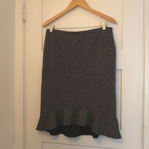 Reitmans Pencil Skirt With Frill Hem Size L With Stretch
